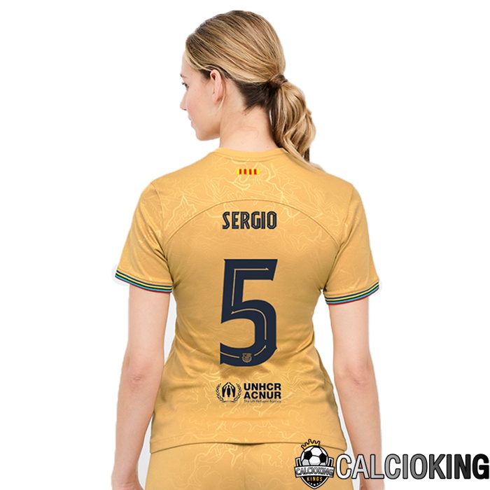 Comprare Maglia Calcio 2024 2025 2026 Personalizzazione,Tuta Da Calcio,Maglie De Calcio Retro Online | Maglia Calcio FC Barcellona (Sergio 5) Donna Seconda 2022/2023