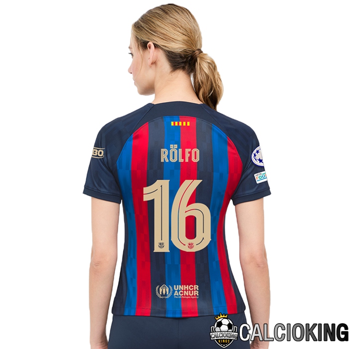 Comprare Maglia Calcio 2024 2025 2026 Personalizzazione,Tuta Da Calcio,Maglie De Calcio Retro Online | Maglia Calcio FC Barcellona (Rolfö 16) Donna Prima 2022/2023