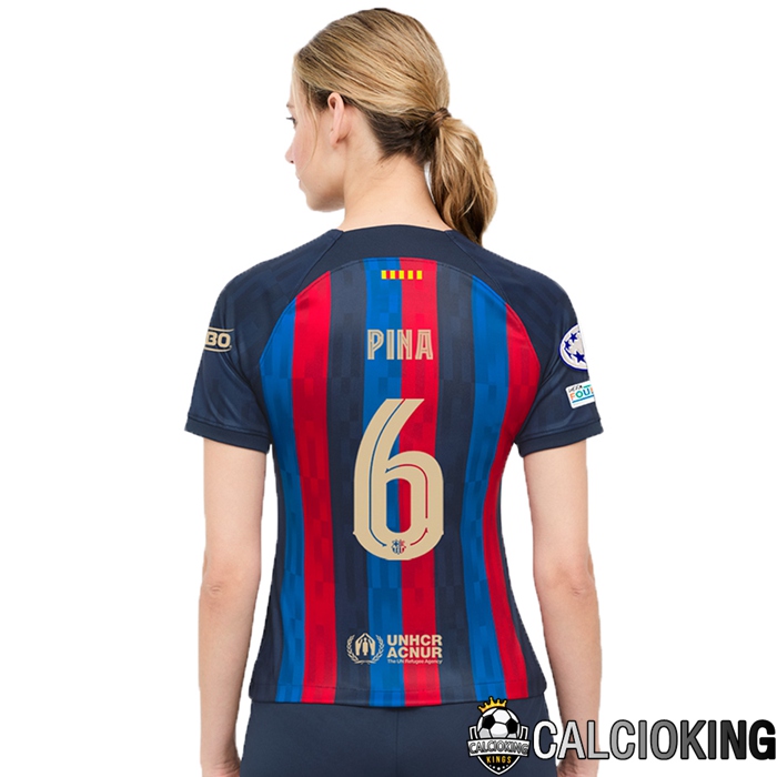 Comprare Maglia Calcio 2024 2025 2026 Personalizzazione,Tuta Da Calcio,Maglie De Calcio Retro Online | Maglia Calcio FC Barcellona (Pina 6) Donna Prima 2022/2023