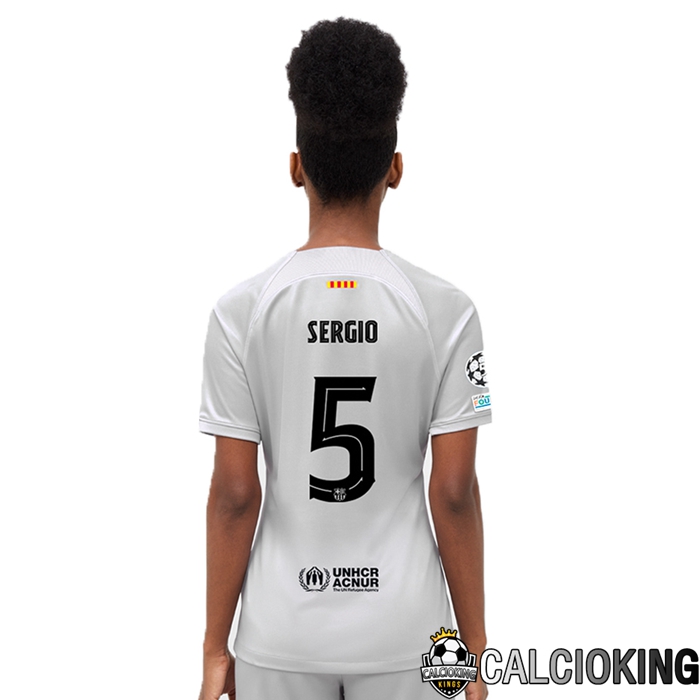 Comprare Maglia Calcio 2024 2025 2026 Personalizzazione,Tuta Da Calcio,Maglie De Calcio Retro Online | Maglia Calcio FC Barcellona (Sergio 5) Donna Terza 2022/2023