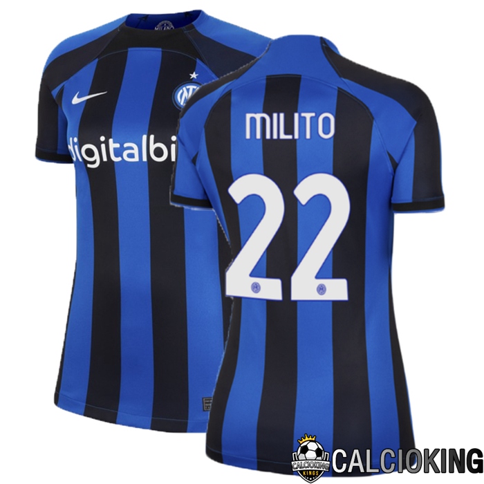 Comprare Maglia Calcio 2024 2025 2026 Personalizzazione,Tuta Da Calcio,Maglie De Calcio Retro Online | Maglia Calcio Inter Milan (Milito 22) Donna Prima 2022/2023
