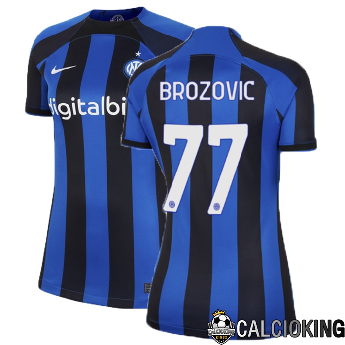 Comprare Maglia Calcio 2024 2025 2026 Personalizzazione,Tuta Da Calcio,Maglie De Calcio Retro Online | Maglia Calcio Inter Milan (Brozovic 77) Donna Prima 2022/2023