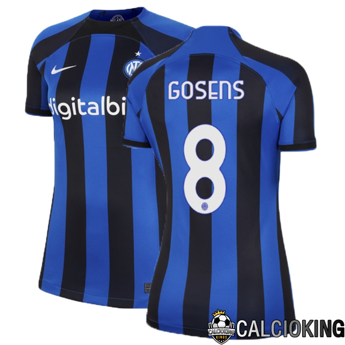 Comprare Maglia Calcio 2024 2025 2026 Personalizzazione,Tuta Da Calcio,Maglie De Calcio Retro Online | Maglia Calcio Inter Milan (Gosens 8) Donna Prima 2022/2023
