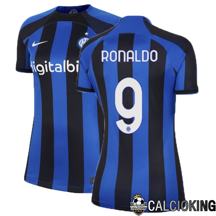 Comprare Maglia Calcio 2024 2025 2026 Personalizzazione,Tuta Da Calcio,Maglie De Calcio Retro Online | Maglia Calcio Inter Milan (Ronaldo 9) Donna Prima 2022/2023