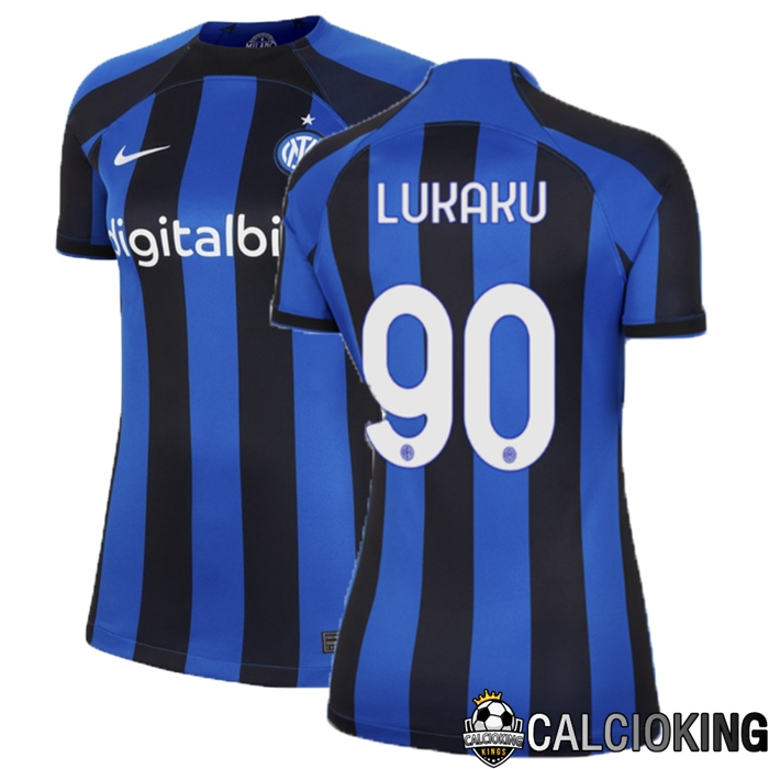 Comprare Maglia Calcio 2024 2025 2026 Personalizzazione,Tuta Da Calcio,Maglie De Calcio Retro Online | Maglia Calcio Inter Milan (Lukaku 90) Donna Prima 2022/2023