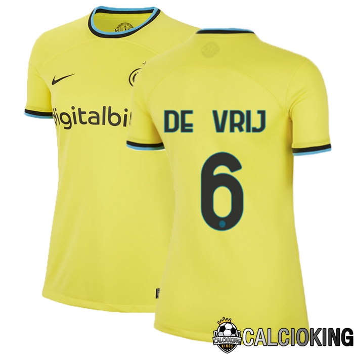 Comprare Maglia Calcio 2024 2025 2026 Personalizzazione,Tuta Da Calcio,Maglie De Calcio Retro Online | Maglia Calcio Inter Milan (De Vrij 6) Donna Terza 2022/2023