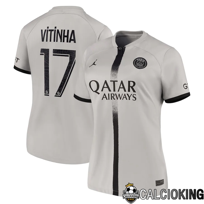 Comprare Maglia Calcio 2024 2025 2026 Personalizzazione,Tuta Da Calcio,Maglie De Calcio Retro Online | Maglia Calcio Paris Saint Germain (Vitinha 17) Donna Seconda 2022/2023