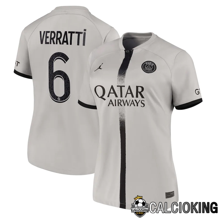 Comprare Maglia Calcio 2024 2025 2026 Personalizzazione,Tuta Da Calcio,Maglie De Calcio Retro Online | Maglia Calcio Paris Saint Germain (Verratti 6) Donna Seconda 2022/2023