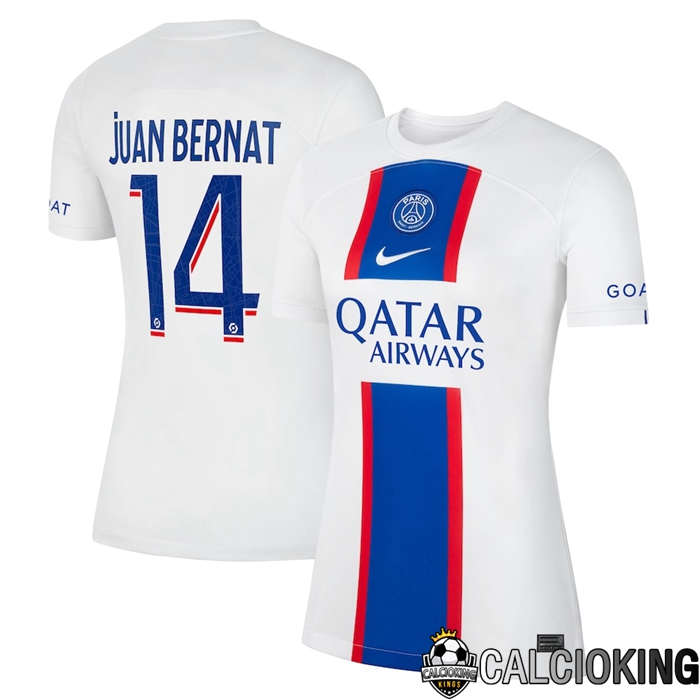 Comprare Maglia Calcio 2024 2025 2026 Personalizzazione,Tuta Da Calcio,Maglie De Calcio Retro Online | Maglia Calcio Paris Saint Germain (Juan Bernat 14) Donna Terza 2022/2023