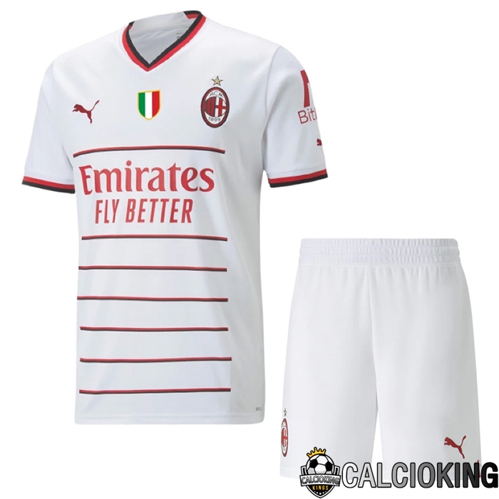 Comprare Maglia Calcio 2024 2025 2026 Personalizzazione,Tuta Da Calcio,Maglie De Calcio Retro Online | Maglia Calcio AC Milan Bambino Seconda 2022/2023