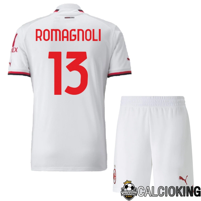 Comprare Maglia Calcio 2024 2025 2026 Personalizzazione,Tuta Da Calcio,Maglie De Calcio Retro Online | Maglia Calcio AC Milan (Romagnoli 13) Bambino Seconda 2022/2023