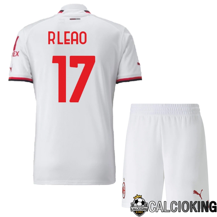 Comprare Maglia Calcio 2024 2025 2026 Personalizzazione,Tuta Da Calcio,Maglie De Calcio Retro Online | Maglia Calcio AC Milan (R.Leao 17) Bambino Seconda 2022/2023