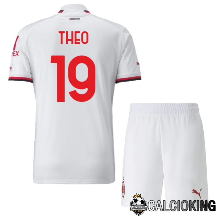 Comprare Maglia Calcio 2024 2025 2026 Personalizzazione,Tuta Da Calcio,Maglie De Calcio Retro Online | Maglia Calcio AC Milan (Theo 19) Bambino Seconda 2022/2023