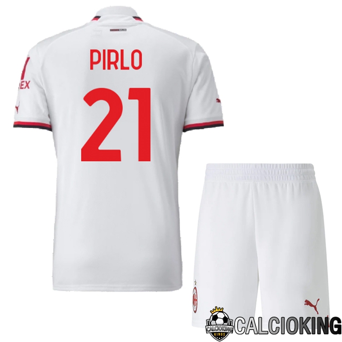 Comprare Maglia Calcio 2024 2025 2026 Personalizzazione,Tuta Da Calcio,Maglie De Calcio Retro Online | Maglia Calcio AC Milan (Pirlo 21) Bambino Seconda 2022/2023