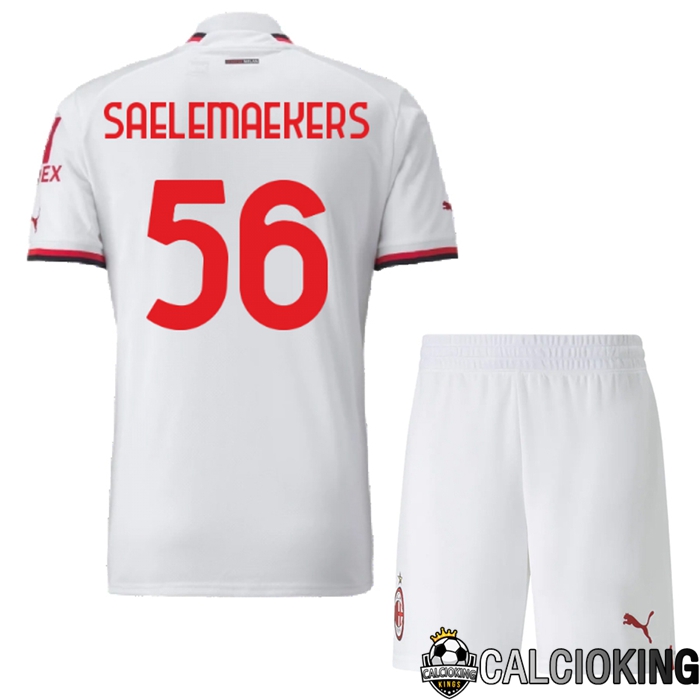 Comprare Maglia Calcio 2024 2025 2026 Personalizzazione,Tuta Da Calcio,Maglie De Calcio Retro Online | Maglia Calcio AC Milan (Saelemaekers 56) Bambino Seconda 2022/2023