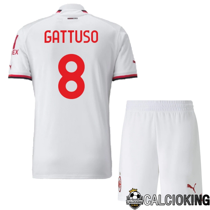 Comprare Maglia Calcio 2024 2025 2026 Personalizzazione,Tuta Da Calcio,Maglie De Calcio Retro Online | Maglia Calcio AC Milan (Gattuso 8) Bambino Seconda 2022/2023