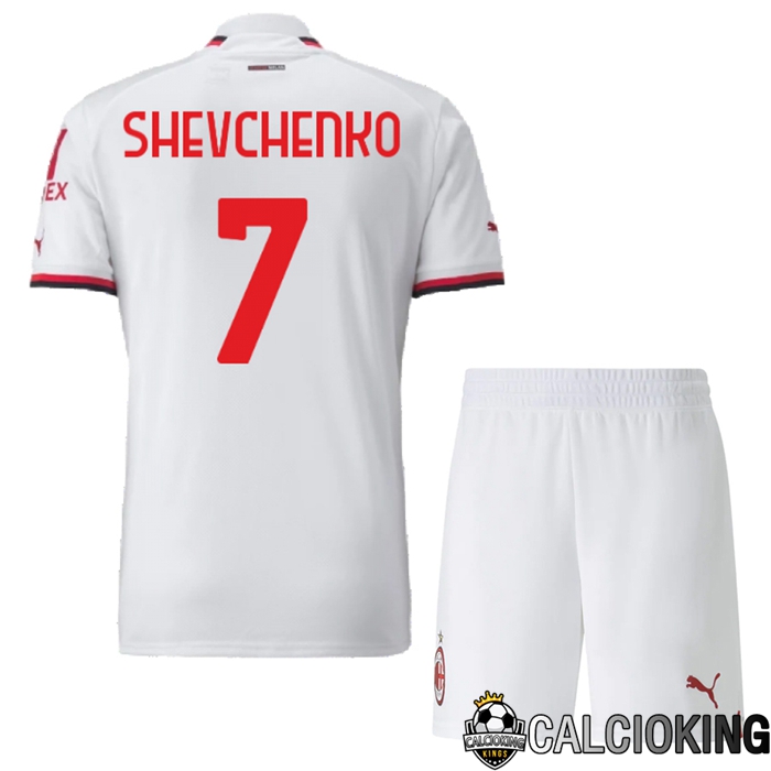 Comprare Maglia Calcio 2024 2025 2026 Personalizzazione,Tuta Da Calcio,Maglie De Calcio Retro Online | Maglia Calcio AC Milan (Shevchenko 7) Bambino Seconda 2022/2023