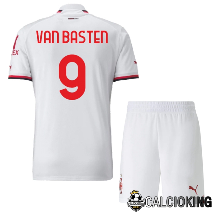 Comprare Maglia Calcio 2024 2025 2026 Personalizzazione,Tuta Da Calcio,Maglie De Calcio Retro Online | Maglia Calcio AC Milan (Van Basten 9) Bambino Seconda 2022/2023