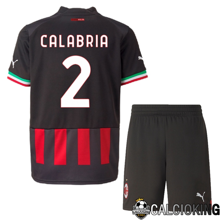 Comprare Maglia Calcio 2024 2025 2026 Personalizzazione,Tuta Da Calcio,Maglie De Calcio Retro Online | Maglia Calcio AC Milan (Calabria 2) Bambino Prima 2022/2023