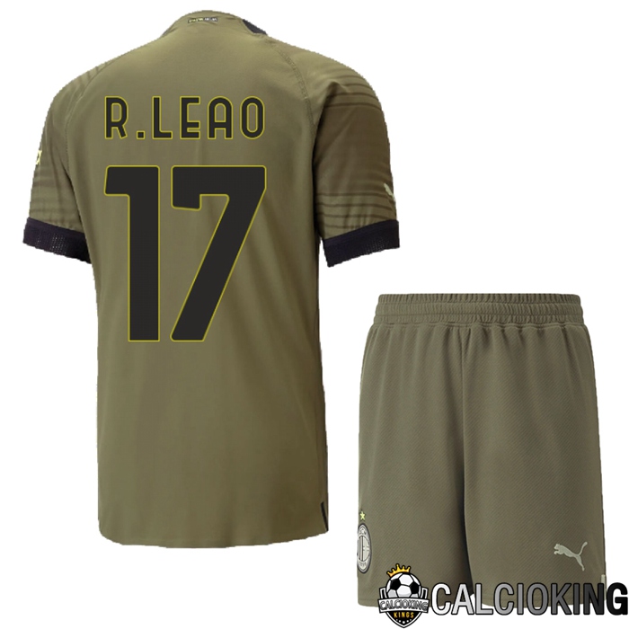 Comprare Maglia Calcio 2024 2025 2026 Personalizzazione,Tuta Da Calcio,Maglie De Calcio Retro Online | Maglia Calcio AC Milan (R.Leao 17) Bambino Terza 2022/2023