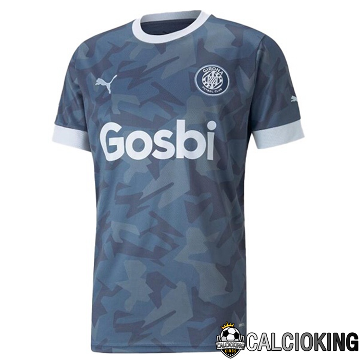Comprare Maglia Calcio 2024 2025 2026 Personalizzazione,Tuta Da Calcio,Maglie De Calcio Retro Online | Maglia Calcio FC Girona Terza Blu Grigio 2022 2023