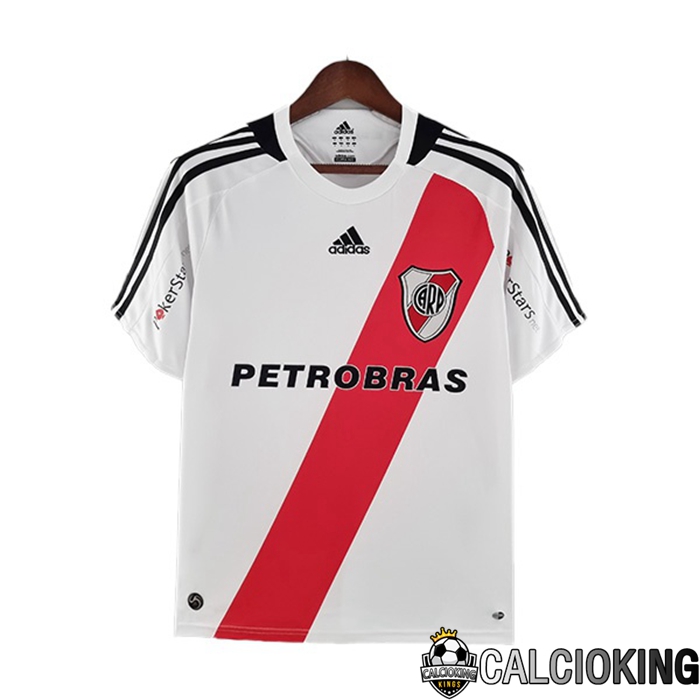 Comprare Maglia Calcio 2024 2025 2026 Personalizzazione,Tuta Da Calcio,Maglie De Calcio Retro Online | Maglia Calcio River Plate Retro Prima Bianco Rosso 2009-2010